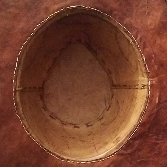 VTG Navajo hand made Genuine leather hat - Picture 3 of 4